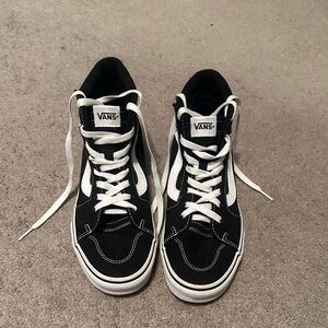high top black vans
